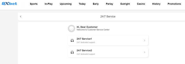 Đội ngũ hỗ trợ khách hàng của 8xbet.
